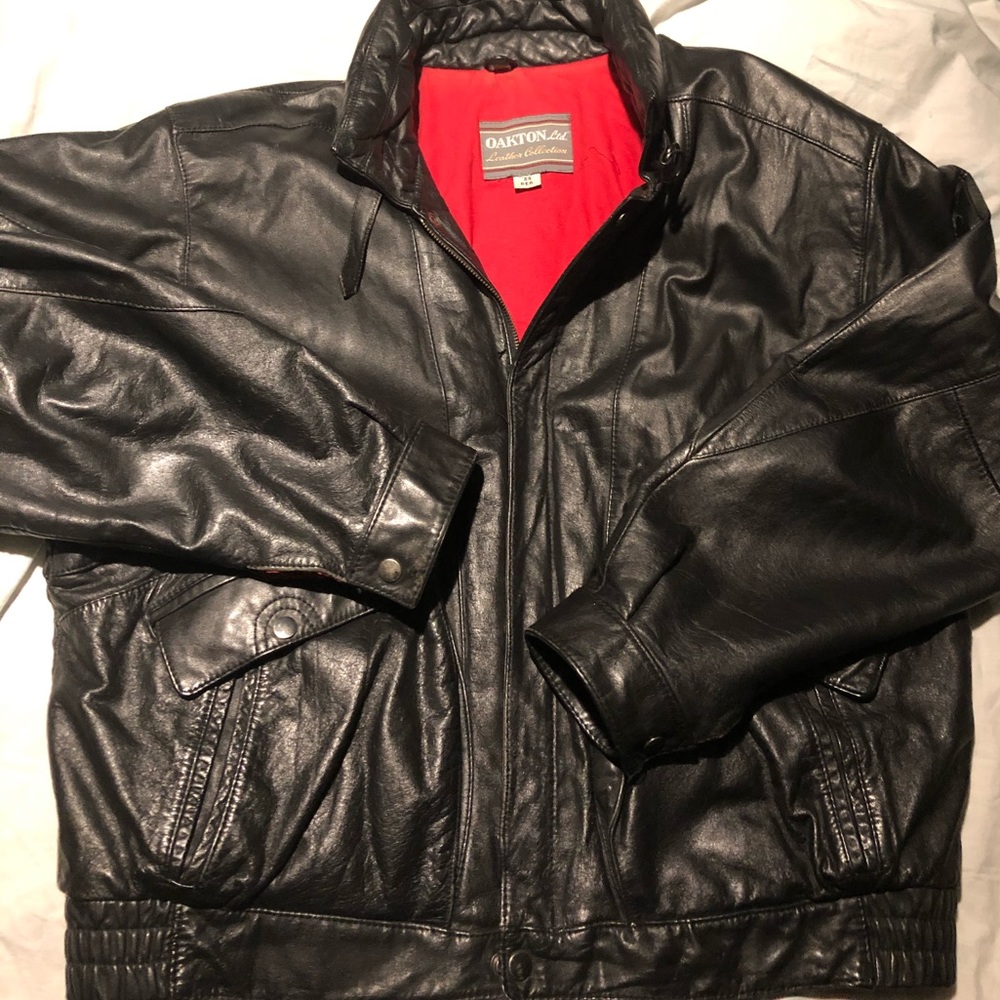 Leather  coat